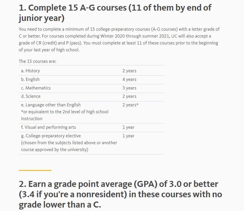 UC requirements